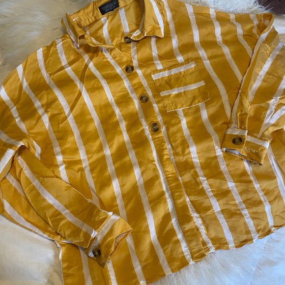 SOLD Top Shop Yellow Blouse Size 4 - Picture 8 of 8